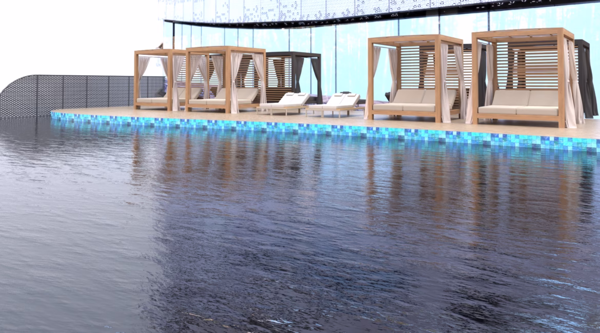 Outdoor Lounge Seating That Performs at Resorts 1 EMAAR TEAK CABANA 01